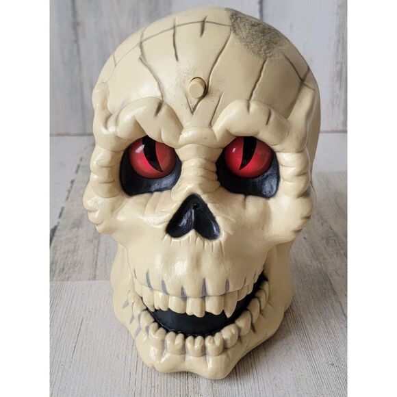 Gemmy skull greeter scary light up Halloween prop decor - Picture 1 of 10